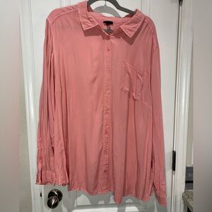 Torrid Coral Button-Up Blouse